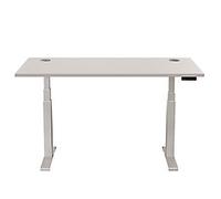 Fellowes Cambio Electronically Height Adjustable Sit Stand Desk Rectangular Grey T-Foot 1,699 (W) x 649 (D) x 1,305 (H) mm MDF (Medium-Density Fibreboard), PVC (Polyvinyl Chloride), Steel