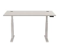 Fellowes Cambio Electronically Height Adjustable Sit Stand Desk Rectangular Grey T-Foot 1,699 (W) x 649 (D) x 1,305 (H) mm MDF (Medium-Density Fibreboard), PVC (Polyvinyl Chloride), Steel