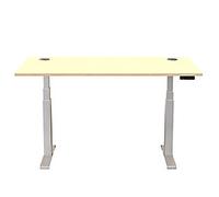 Fellowes Cambio Electronically Height Adjustable Sit Stand Desk Rectangular Maple T-Foot 1,699 (W) x 649 (D) x 1,305 (H) mm MFC (Melamine Faced Chipboard), PVC (Polyvinyl Chloride), Steel