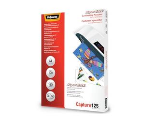 Fellowes Capture A4 125micron Super Quick Glossy Laminating Pouches (Pack of 100)