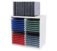 Fellowes CD Storage Unit, Holds 30 Discs + 18 on Top of CD Rack, Grey