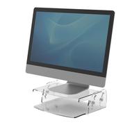 Fellowes Monitor Riser Clarity Series Five 9731101 – Adjustable, Clear Acrylic, 10 kg