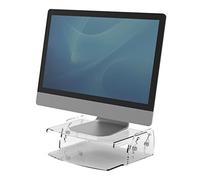 Fellowes Monitor Riser Clarity Series Five 9731101 – Adjustable, Clear Acrylic, 10 kg