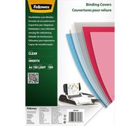 Fellowes Binding Covers for Comb and Wire Binding Machines A4 180 Micron Clear PET Pack of 100