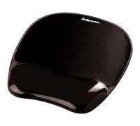 Fellowes CRYSTAL Gel Mouse Pad and Wrist Rest Black