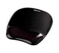 Fellowes Crystal Gel Mouse Pad And Wrist Support Black 9112101