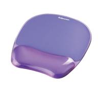 Fellowes CRYSTAL Mouse Pad and Wrist Rest Gel Purple