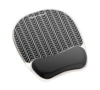Fellowes Crystals Gel Mouse Mat with Wristrest - Chevron Design - 9653401