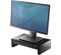 Fellowes Designer Suites Monitor Stand - 3-Height Adjustable Ergonomic Riser with Storage, 18kg Capacity, Black, New