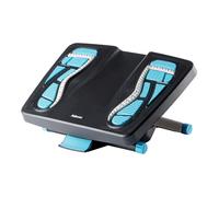 Fellowes Energiser Ergonomic Foot Rest for Under Desk with three Height Adjustments and Massage Surface, blue/charcoal/grey