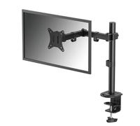 Fellowes Everyday Adjustable Single Monitor Arm - Supports screens up to 32" weighing 9kg, Tilt, Swivel, Rotate, VESA 75/100, Clamp or Grommet Mount, Cable Management