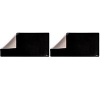 Fellowes Everyday Deskmat - Dual-Sided Faux Leather Desk Mat, Waterproof Surface, 80 x 40 cm - Large Office Desk Pad for Laptop, Keyboard & Mouse - Black & Grey (Pack of 2)