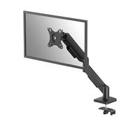 Fellowes Everyday Plus Single Gas Spring Monitor Arm - Fits 32" Screens 2-9kg, Tool-Free Height Adjust, Tilt, Swivel, Rotate, VESA 75/100, Clamp/Grommet Mount, Cable Management