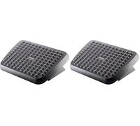 Fellowes Foot Rest Under Desk - Standard Foot Support Ergonomic Foot Rest with Textured Surface - Foot Rest Stool for Office & Home Use - Black (Pack of 2)