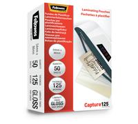 Fellowes Glossy 125 Micron Card Laminating Pouch - 54x86mm