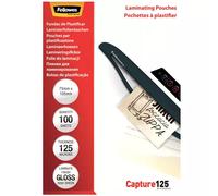 Fellowes Glossy 125 Micron Card Laminating Pouch - 75x105mm