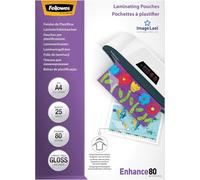 Fellowes glossy pouches a4 pack. 25pcs glossy laminating pouches, cod