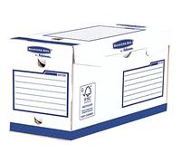 Fellowes Heavy Duty Banker Box Archive Box A4 Size Dos de 20cm White/Blue