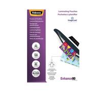Fellowes ImageLast Enhance Laminating Pouch A5 Glossy 80 microns (2 x 80) Transparent Pack of 100
