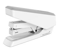 Fellowes Jam Free Stapler, 40 Sheet Capacity - LX870 EasyPress Full Strip Antibacterial Manual Stapler- Uses Both 24/6mm and 26/6mm Staples - White