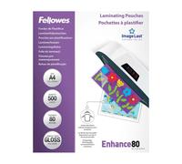 Fellowes A4 Laminating Pouches – Gloss, 160 µm (2×80), ImageLast – Pack of 500 (5×100)
