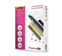 Fellowes Laminating Pouches A4 Glossy 250 microns (2 x 250) Transparent Pack of 100