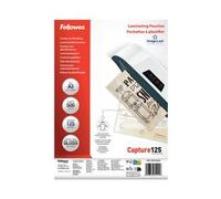 Fellowes Laminating Pouches A3 Glossy 125 microns Transparent Pack of 500