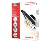 Fellowes Laminating Pouches (75x105mm) - Glossy Finish - 100 Sheets, 250 Micron