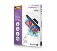 Fellowes Laminating Pouches A4, Gloss Finish - 100 Sheets - 160 Micron (2 x 80 Micron) Clear & Durable Laminating Pouch with Image Last Directional