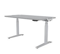 Fellowes Levado Electronically Height Adjustable Sit Stand Desk Rectangular Grey T-Foot 1,829 (W) x 698 (D) x 1,257 (H) mm MDF (Medium-Density Fibreboard), PVC (Polyvinyl Chloride), Steel