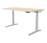 Fellowes Levado Electronically Height Adjustable Sit Stand Desk Rectangular Maple T-Foot 1,829 (W) x 698 (D) x 1,257 (H) mm MFC (Melamine Faced Chipboard), PVC (Polyvinyl Chloride), Steel