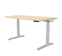 Fellowes Levado Electronically Height Adjustable Sit Stand Desk Rectangular Maple T-Foot 1,829 (W) x 698 (D) x 1,257 (H) mm MDF (Medium-Density Fibreboard), PVC (Polyvinyl Chloride), Steel