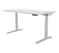 Fellowes Levado Electronically Height Adjustable Sit Stand Desk Rectangular White T-Foot 1,829 (W) x 698 (D) x 1,257 (H) mm MFC (Melamine Faced Chipboard), PVC (Polyvinyl Chloride), Steel