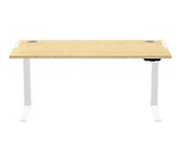 Fellowes Levado Sit Stand Desk Rectangular Maple T-Foot 1,829 (W) x 698 (D) x 1,257 (H) mm MDF (Medium-Density Fibreboard), PVC (Polyvinyl Chloride), Steel