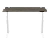 Fellowes Levado Sit Stand Desk Rectangular Walnut T-Foot 1,829 (W) x 698 (D) x 1,257 (H) mm MDF (Medium-Density Fibreboard), PVC (Polyvinyl Chloride), Steel