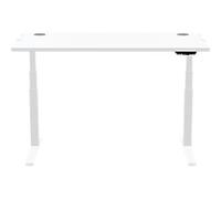 Fellowes Levado Sit Stand Desk Rectangular White T-Foot 1,829 (W) x 698 (D) x 1,257 (H) mm MDF (Medium-Density Fibreboard), PVC (Polyvinyl Chloride), Steel