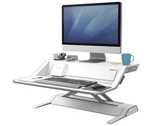 Fellowes Lotus DX Deluxe Height Adjustable Sit-Stand Workstation -White,8081101