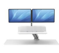 Fellowes Lotus Dual Screen Sit Stand Work Station White