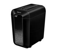 Fellowes LX65 Cross Cut Paper Shredder, Shreds 10 Sheets into 4x40mm Particles, Manual Operation, for Home or Office - Black
