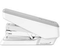 Fellowes Jam Free Stapler, 40 Sheet Capacity - LX870 EasyPress Full Strip Antibacterial Manual Stapler- Uses Both 24/6mm and 26/6mm Staples - White