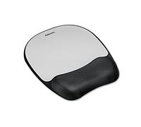 Fellowes Memory foam Mouse Pad/Wrist Rest- Silver Streak