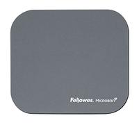 Fellowes Mouse Mat with Non-Slip Rubber Base - Mouse Pad with Antibacterial Protection - Suitable for Both Optical and Laser Mice - 199 x 232 x 2mm - Silver