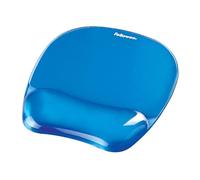 Fellowes Mouse Mat Wrist Support - Crystals Gel Mouse Pad with Non Slip Rubber Base - Ergonomic Mouse Mat for Computer, Laptop, Home Office Use - Compatible with Laser and Optical Mice - Blue