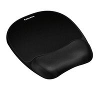 Fellowes Mouse Mat Wrist Support Memory Foam Mouse Pad Ergonomic Mouse Mat Black