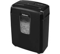 Fellowes Paper Shredder for Home Office Use - 8 Sheet Cross Cut Shredder for Home and Personal Use - Deskside Shredder with 14 Litre Bin and Safety Lock - Powershred 8C - High Security P4 - Black