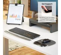 Fellowes Photo Gel Keyboard Wrist Rest with Microban Protection - Ergonomic Wrist Support with Non Slip Rubber Base for Computer Laptop and Home Offi