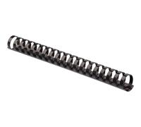 Fellowes Plastic Comb Binding Spines 1 Inch Diameter Black 200 Sheets 50 Pack (52328)