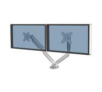 FELLOWES Platinum Series Dual Arm Full Motion 32-40" Monitor Desk Mount - Silver