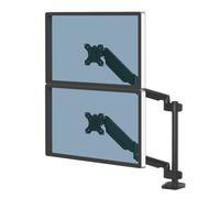 Fellowes Platinum Series Dual Stacking Monitor Arm For Two 8Kg 27 Inch Screens Adjustable Dual Monitor Desk Mount