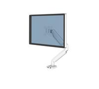 Fellowes Platinum Series Monitor Arm - Monitor Mount for 8KG 40 Inch Screens - Adjustable Monitor Desk Mount - Tilt 45° Pan 180° Swivel 360° Rotation 360°, VESA 75 x 75/100 x 100 - White